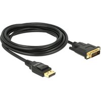 DELOCK Kabel DP 1.2 -> DVI (24+1) St/St 3.0m schwarz