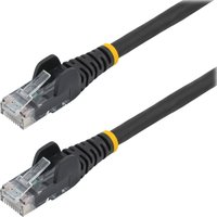 StarTech.com 3m LSZH CAT6 Ethernet Cable, 10 Gigabit Snagless RJ45 100W PoE Network Patch Cord with Strain Relief, CAT 6 10GbE UTP, Black, Individually Tested/ETL, Low Smoke Zero Halogen - Category 6 - 24AWG (N6LPATCH3MBK) - patch cable - 3 m - black