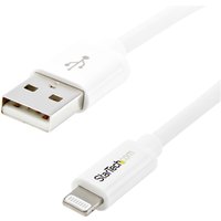 StarTech.com 2m (6ft) Long White Apple 8-pin Lightning Connector to USB Cable for iPhone / iPod / iPad - Charge and Sync Cable (USBLT2MW) - Lightning cable - Lightning / USB - 2 m