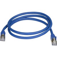 StarTech.com 1m CAT6A Ethernet Cable, 10 Gigabit Shielded Snagless RJ45 100W PoE Patch Cord, CAT 6A 10GbE STP Network Cable w/Strain Relief, Blue, Fluke Tested/UL Certified Wiring/TIA - Category 6A - 26AWG (6ASPAT1MBL) - patch cable - 1 m - blue