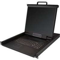 StarTech.com Rackmount KVM Console, Single Port VGA KVM with 19" LCD Monitor for Server Rack, Fully Featured Universal 1U LCD KVM Drawer with Cables & Hardware, USB Support, 50,000 MTBF - LCD KVM Concole Drawer (RKCONS1901) - KVM console - 19"
