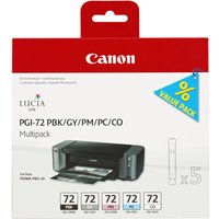 Canon PGI-72 PBK/GY/PM/PC/CO Multipack - 5-pack - grey, photo black, photo cyan, photo magenta, chroma optimiser - original - ink tank
