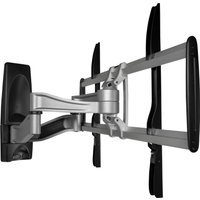 Startech Full Motion TV Wall Mount, Heavy Duty Articulating TV Wall Mount Bracket for 32" to 75" (165lb/75kg) VESA Display, Universal Adjustable Tilt/Swivel Flat Screen Arm, Silver - Cable Management (FPWARPS) bracket - for TV - black, silver