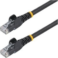 StarTech.com 2m LSZH CAT6 Ethernet Cable, 10 Gigabit Snagless RJ45 100W PoE Network Patch Cord with Strain Relief, CAT 6 10GbE UTP, Black, Individually Tested/ETL, Low Smoke Zero Halogen - Category 6 - 24AWG (N6LPATCH2MBK) - patch cable - 2 m - black