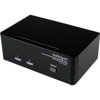 StarTech.com 2 Port KVM Switch - DVI and VGA w/ Audio and USB 2.0 Hub - Dual Monitor / Display / Screen KVM Switch - DVI VGA (SV231DDVDUA) - KVM / audio / USB switch - 2 ports