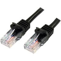 StarTech.com 0.5m Black Cat5e / Cat 5 Snagless Ethernet Patch Cable 0.5 m - patch cable - 50 cm - black