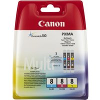 Canon CLI-8 Multipack - 3-pack - yellow, cyan, magenta - original - ink tank