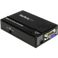 StarTech.com Composite and S-Video to VGA Video Scan Converter - composite to VGA - scan Converter - s-Video to VGA (VID2VGATV2) - video converter - black