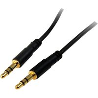 StarTech.com 15 ft. (4.6 m) 3.5mm Audio Cable - 3.5mm Slim Audio Cable - Gold Plated Connectors - Male/Male - Aux Cable (MU15MMS) - audio cable - 4.6 m