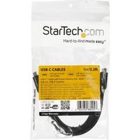 StarTech.com USB C To USB C Cable - 3 ft / 1m - USB-IF Certified - 5A PD - USB 2.0 - USB Type C Charging Cable - USB C Fast Charge Cable (USB2C5C1M) - USB-C cable - 24 pin USB-C to 24 pin USB-C - 1 m