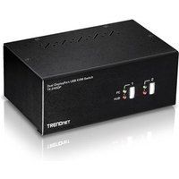 TRENDnet KVM Switch 2-Port DisplayPort/USB/Audio DualMonitor