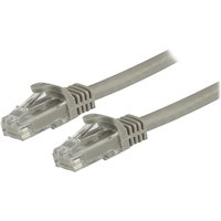 StarTech.com 1.5m CAT6 Ethernet Cable, 10 Gigabit Snagless RJ45 650MHz 100W PoE Patch Cord, CAT 6 10GbE UTP Network Cable w/Strain Relief, Grey, Fluke Tested/Wiring is UL Certified/TIA - Category 6 - 24AWG (N6PATC150CMGR) - patch cable - 1.5 m - grey