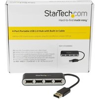 Startech 4 Port USB 2.0 Hub - USB Bus Powered - Portable Multi Port USB 2.0 Splitter and Expander Hub - Small Travel USB Hub (ST4200MINI2) - hub - 4 ports