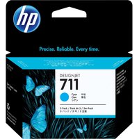 HP 711 - 3-pack - cyan - original - DesignJet - ink cartridge
