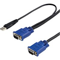 StarTech.com 10 ft Ultra Thin USB VGA 2-in-1 KVM Cable - VGA KVM Cable - USB KVM Cable - KVM Switch Cable (SVECONUS10) - video / USB cable - 3.05 m