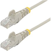 Startech 2.5m Slim LSZH CAT6 Ethernet Cable, 10 Gigabit Snagless RJ45 100W PoE Patch Cord, CAT 6 10GbE UTP Network Cable w/Strain Relief, Grey, ETL, Low Smoke Zero Halogen - Category 6 - 28AWG (N6PAT250CMGRS) - patch cable - 2.5 m - grey