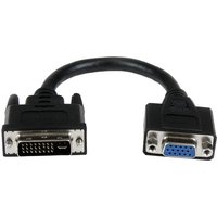 StarTech.com 8in DVI to VGA Cable Adapter - DVI-I Male to VGA Female Dongle Adapter (DVIVGAMF8IN) - VGA adapter - 20 cm