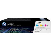 HP 126A - 3-pack - yellow, cyan, magenta - original - LaserJet - toner cartridge (CF341A)