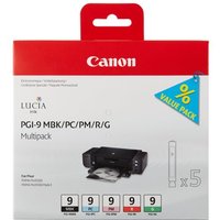 Canon PGI-9 MBK/PC/PM/R/G Multi-Pack - 5-pack - red, green, matte black, photo cyan, photo magenta - original - ink tank