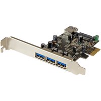 Startech 4 Port PCI Express USB 3.0 Card - 3 External and 1 Internal - Native OS Support in Windows 8 and 7 - Standard and Low-Profile (PEXUSB3S42) - USB adapter - PCIe 2.0 - USB 3.0 x 4