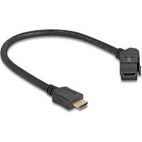 DELOCK HDMI Einbaubuchse 45° gewinkelt/HDMI St 30cm 8K 60Hz