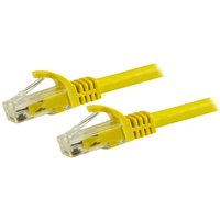StarTech.com 1.5m CAT6 Ethernet Cable, 10 Gigabit Snagless RJ45 650MHz 100W PoE Patch Cord, CAT 6 10GbE UTP Network Cable w/Strain Relief, Yellow, Fluke Tested/Wiring is UL Certified/TIA - Category 6 - 24AWG (N6PATC150CMYL) - patch cable - 1.5 m - yellow
