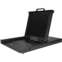 StarTech.com 8 Port Rackmount KVM Console with 6ft Cables, Integrated KVM Switch with 17" LCD Monitor, Fully Featured 1U LCD KVM Drawer- OSD KVM, Durable 50,000 MTBF, USB + VGA Support - 17in. LCD KVM Drawer (RKCONS1708K) - KVM console - 17"