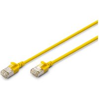 DIGITUS Patchkabel CAT 6A F/FTP Slim 5m gelb 10 Stück