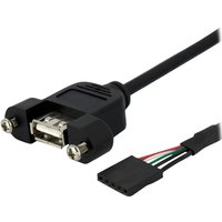 StarTech 3 ft Panel Mount USB A to Motherboard Header Cable F/F - USB internal to external cable - 5 pin USB 2.0 header to USB - 90 cm