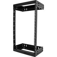 Startech 18U 19" Wall Mount Network Rack, Adjustable Depth 12-20" 2 Post Open Frame Server Room Rack for AV/Data/ IT Communication/Computer Equipment/Switch with Cage Nuts & Screws - 18U Adjustable Rack - rack - 18U