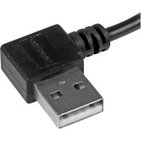StarTech.com 2m 6 ft Micro-USB Cable with Right-Angled Connectors - M/M - USB A to Micro B Cable - 6ft Right Angle Micro USB Cable (USB2AUB2RA2M) - USB cable - Micro-USB Type B to USB - 2 m