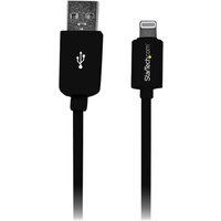 StarTech.com 3m (10ft) Long Black Apple® 8-pin Lightning Connector to USB Cable for iPhone / iPod / iPad - Charge and Sync Cable (USBLT3MB) - Lightning cable - Lightning / USB - 3 m