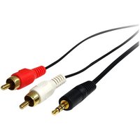 StarTech.com 3 ft Stereo Audio Cable - 3.5mm Male to 2x RCA Male - heaDPhone jack to RCA - Mini jack to RCA - 3.5mm to RCA (MU3MMRCA) - audio cable - 92 cm