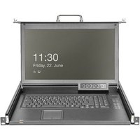 DIGITUS Modulare Konsole 17"HD LCD,16-port HDMI KVM Deutsch
