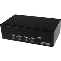 Startech 4-Port Dual KVM Switch with Audio for DVI Computers - Built-in USB Hub (SV431DD2DUA) - KVM / audio / USB switch - 4 ports