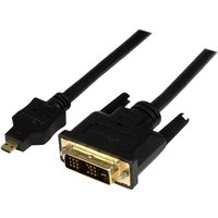 StarTech.com 2m Micro HDMI to DVI-D Cable - M/M - 2 meter Micro HDMI to DVI Cable - 19 pin HDMI (D) Male to DVI-D Male - 1920x1200 Video (HDDDVIMM2M) - adapter cable - HDMI / DVI - 2 m