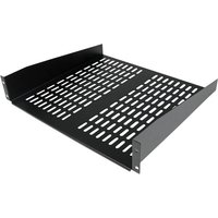 StarTech.com 1U Server Rack Shelf, 2U 16in Universal Fixed Vented Network Rack Shelf/Cantilever Tray for 19" AV/Data/Network Equipment Enclosure w/Cage Nuts & Screws, 50lbs Weight Cap. - 2U Network Rack Shelf (CABSHELFV) - rack shelf - 2U