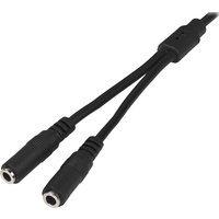 StarTech.com 3.5mm Audio Extension Cable - Slim Audio Splitter Y Cable and Headphone Extender - Male to 2x Female AUX Cable (MUY1MFFS) - audio splitter - 20 cm