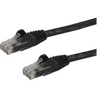 StarTech.com 1m CAT6 Ethernet Cable, 10 Gigabit Snagless RJ45 650MHz 100W PoE Patch Cord, CAT 6 10GbE UTP Network Cable w/Strain Relief, Black, Fluke Tested/Wiring is UL Certified/TIA - Category 6 - 24AWG (N6PATC1MBK) - patch cable - 1 m - black