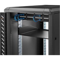 Startech 2U Fixed Server Rack Mount Shelf, 22in Deep Steel Universal Cantilever Tray for 19" AV/Data/Network Equipment Rack with Cage Nuts & Screws, 125lbs Weight Capacity, 18" Deep - 2U Network Rack Shelf (CABSHELFHD) - rack shelf - 2U