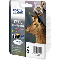 Click to view product details and reviews for Epson T1306 Multipack Yellow Cyan Magenta Original Ink Cartridge. Click to view product details and reviews for Epson T1306 Multipack Yellow Cyan Magenta Original Ink Cartridge.