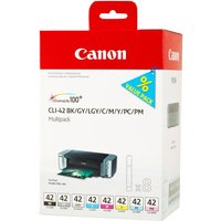 Canon CLI-42 BK/GY/LG/C/M/Y/PC/PM Multipack - 8-pack - grey, yellow, cyan, magenta, light grey, photo cyan, photo magenta - original - ink tank