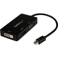 StarTech.com 3 in 1 Mini DisplayPort Adapter - 1080p - Mini DP / Thunderbolt to HDMI / VGA / DVI Splitter for Your Monitor (MDP2VGDVHD) - adapter - Mini DisplayPort / HDMI / DVI / VGA - 27 cm