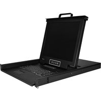 StarTech.com 16 Port Rackmount KVM Console w/ Cables - Integrated KVM Switch w/ 17" LCD - 1U LCD KVM Drawer 50000 MTBF - USB + VGA Support (RKCONS1716K) - KVM console - 17"