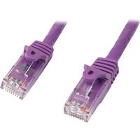 StarTech.com 2m CAT6 Ethernet Cable, 10 Gigabit Snagless RJ45 650MHz 100W PoE Patch Cord, CAT 6 10GbE UTP Network Cable w/Strain Relief, Purple, Fluke Tested/Wiring is UL Certified/TIA - Category 6 - 24AWG (N6PATC2MPL) - patch cable - 2 m - purple