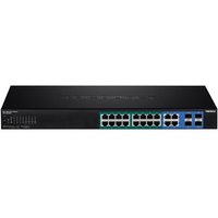 TRENDnet Switch 16-Port Gbit PoE+ Web Smart 185W 2xSFP 19"