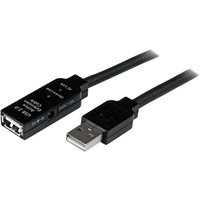 StarTech 20m USB 2.0 Active Extension Cable - M/F - USB extension cable - USB (M) to USB (F) - USB 2.0 - 66 ft - active - black - USB2AAEXT20M - USB extension cable - USB to USB - 20 m