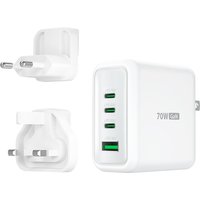 j5create JUP4370EF-N power adapter - 3 x USB-C, USB - 70 Watt