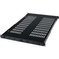 Startech 1U Adjustable Vented Server Rack Mount Shelf - 175lbs - 19.5 to 38in Deep Universal Tray for 19" AV/ Network Equipment Rack (ADJSHELF) - rack shelf - 1U