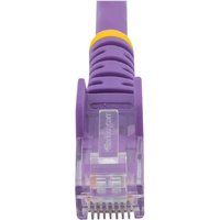 StarTech.com 50cm CAT6 Ethernet Cable, 10 Gigabit Snagless RJ45 650MHz 100W PoE Patch Cord, CAT 6 10GbE UTP Network Cable w/Strain Relief, Purple, Fluke Tested/Wiring is UL Certified/TIA - Category 6 - 24AWG (N6PATC50CMPL) - network cable - 50 cm - purple